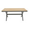 Table Thorio pakoworld wooden walnut top-black aluminium leg 160x90x75cm