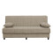 Sofa-bed with storage three-seater Romina pakoworld cream fabric 190x85x90cm