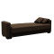 Vox pakoworld three-seater sofa-bed with storage brown fabric 215x85x80cm