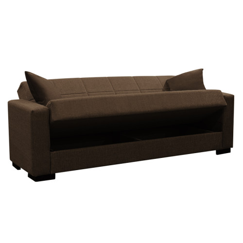 Vox pakoworld three-seater sofa-bed with storage brown fabric 215x85x80cm Vox pakoworld three-seater sofa-bed with storage brown fabric 215x85x80cm