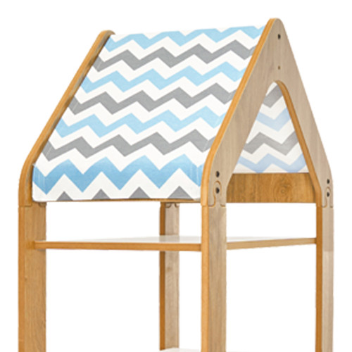 Montessori shelf Zoilen II pakoworld natural-white-blue mdf 50x30x120cm Montessori shelf Zoilen II pakoworld natural-white-blue mdf 50x30x120cm