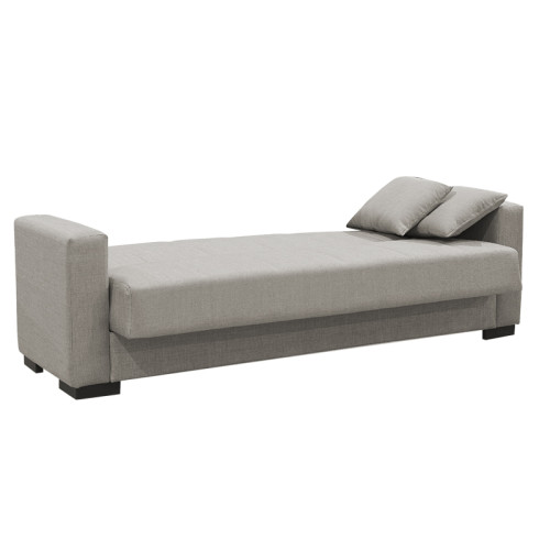 Vox pakoworld three-seater sofa-bed with storage light gray fabric 215x85x80cm