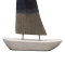 Table decoration ship Elize Inart white-grey-blue mango wood-iron 30.5x5x48.5cm