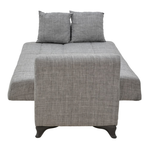 Three-seater Modestole sofa-bed with storage space pakoworld gray fabric 215x85x80cm