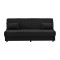 Romina three-seater sofa-bed with storage space pakoworld black fabric 190x85x90cm