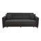 Modestole pakoworld three-seater sofa-bed with storage space black fabric 215x85x80cm