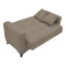 Sofa-bed with storage two-seater Modestole pakoworld light brown fabric 155x85x80cm