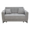 Sofa-bed with storage two-seater Modestole pakoworld gray fabric 155x85x80cm