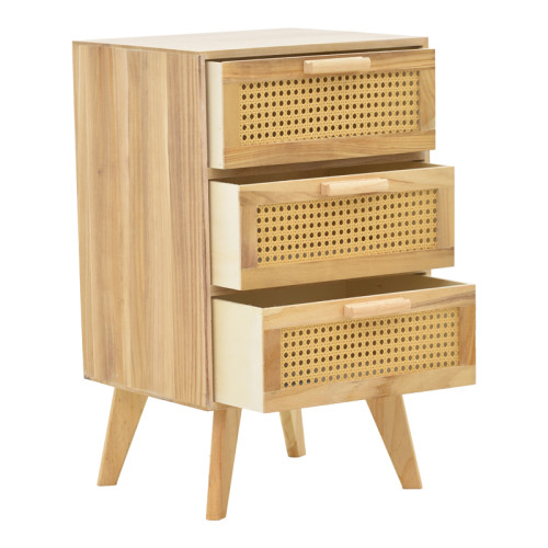 Bedside table Amadeus pakoworld wood in a natural shade 40x35x66cm Bedside table Amadeus pakoworld wood in a natural shade 40x35x66cm