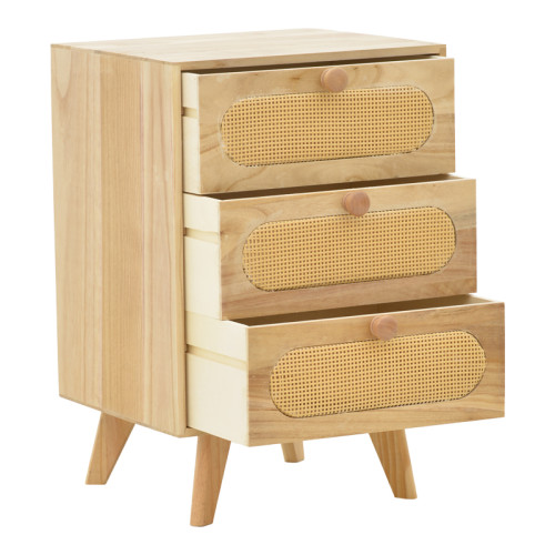 Bedside table Finian pakoworld wood in a natural shade 40x35x59.5cm Bedside table Finian pakoworld wood in a natural shade 40x35x59.5cm