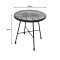 Acapulco table pakoworld black metal - pe rattan in black shade D50x50cm