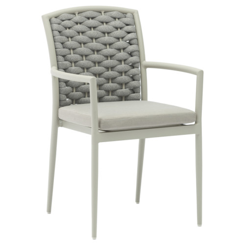 Dining table Kliton - Moritz set of 3 pakoworld aluminum in white and gray shade 80x80x74cm Dining table Kliton - Moritz set of 3 pakoworld aluminum in white and gray shade 80x80x74cm