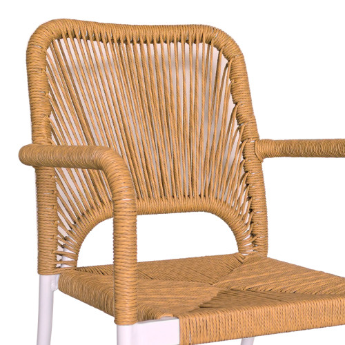 Dining table Kliton - Norture set of 3 pakoworld aluminum in white shade 80x80x74cm Dining table Kliton - Norture set of 3 pakoworld aluminum in white shade 80x80x74cm