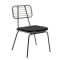 Dining table Naoki - Kliton set of 5 pakoworld anthracite aluminum and metal in black shade 80x80x74cm