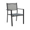 Dining table Moly - Kliton set of 3 pakoworld anthracite and black aluminium-textilene in anthracite shade 80x80x74cm