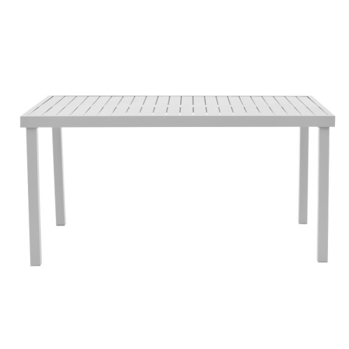 Dining table Kliton - Savor set of 5 pakoworld aluminum in white shade 150x80x74cm Dining table Kliton - Savor set of 5 pakoworld aluminum in white shade 150x80x74cm