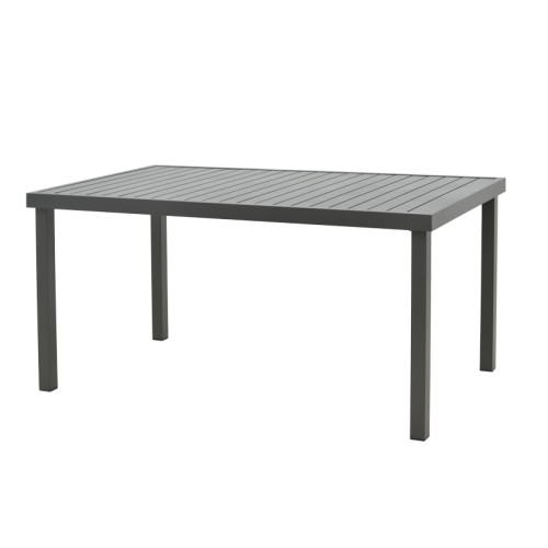 Dining table Pino-Kliton A set of 5 pakoworld aluminum and textilene in black shade 150x80x74cm