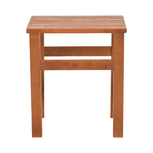 Summrine pakoworld beach table solid beech wood in walnut color 40x40x45cm