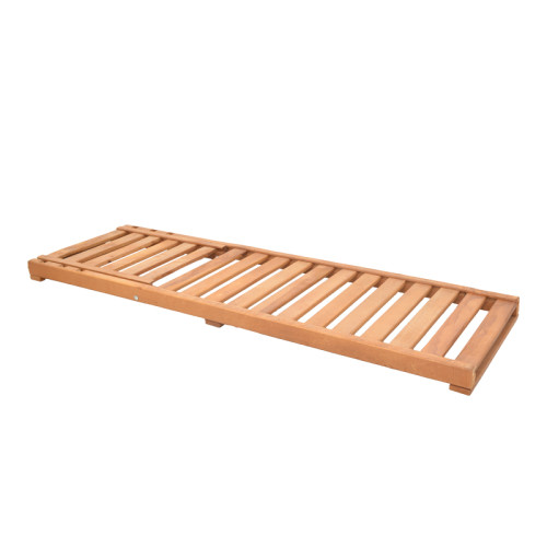 Deckchair Specta pakoworld solid beech wood in walnut color 60x190x50cm