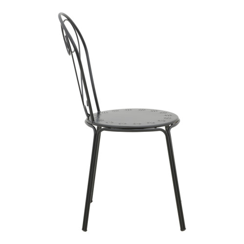 Chari pakoworld stackable black metal chair 49x55x90cm Chari pakoworld stackable black metal chair 49x55x90cm