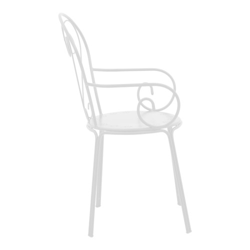 Monasty pakoworld stackable armchair white metal 49x55x90cm Monasty pakoworld stackable armchair white metal 49x55x90cm