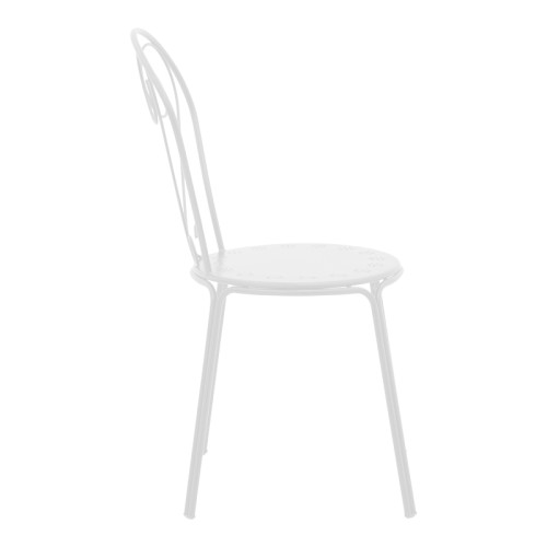Chari pakoworld stackable chair white metal 49x55x90cm Chari pakoworld stackable chair white metal 49x55x90cm