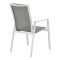 Garden armchair Dashiell  pakoworld metal white textilene light grey 71x58x94cm