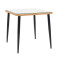 Dining table Naoki V set of 5 pakoworld rattan pe in natural shade and black metal 80x80x78cm