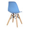 Julita chair for children pakoworld PP blue pp and natural beech wood 35x31x57.5cm