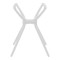 Table bash Herno pakoworld white pp 60x61x73cm