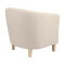 Armchair Tronmo pakoworld cream fabric and natural rubberwood leg 75x69x75cm