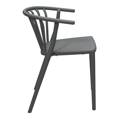 Zelma pakoworld pp armchair in anthracite shade 55x53x73cm