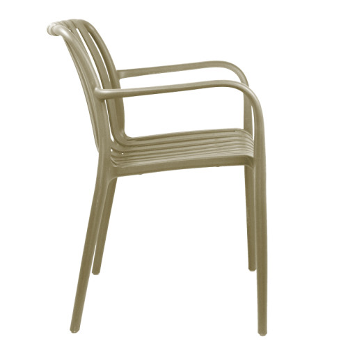 Armchair Karmen pakoworld pp in cappuccino shade 58.5x54x80cm