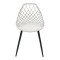 Suan pakoworld pp chair in white shade and black metal leg 56x49x82cm