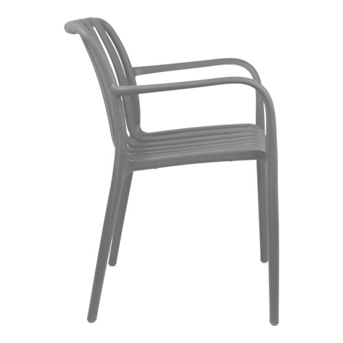 Armchair Karmen pakoworld pp in anthracite shade 58.5x54x80cm
