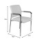 Cazen stackable guest chair pakoworld white pu-chrome leg 47x45x87cm