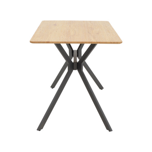 Nerelis pakoworld natural mdf table and black metal leg 120x70x75cm Nerelis pakoworld natural mdf table and black metal leg 120x70x75cm