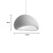 Ceiling lamp Zulcere III pakoworld light gray ps 50x50x28cm