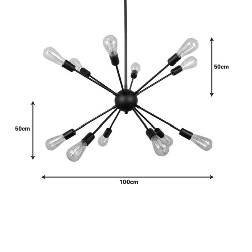 Multi-light ceiling lamp Ponile pakoworld white metal 52x52x100cm Multi-light ceiling lamp Ponile pakoworld white metal 52x52x100cm