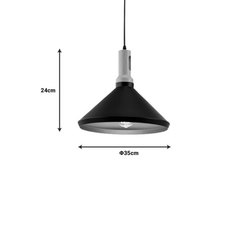 Ceiling lamp Denvel pakoworld black-gold metal D35.5x130cm