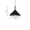 Ceiling lamp Denvel pakoworld black-gold metal D35.5x130cm