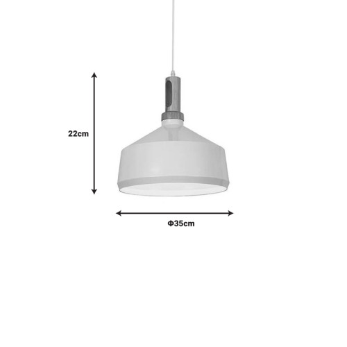 Ceiling lamp Denvel I pakoworld white-gold metal D35x123cm