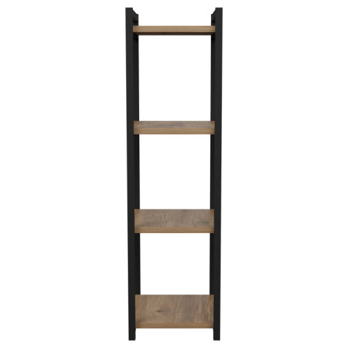 Floor shelf Harvey pakoworld black metal and melamine in a natural shade 33x28x100cm