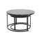 Coffee table Revelon pakoworld set of 2 black marble 80x80x45cm