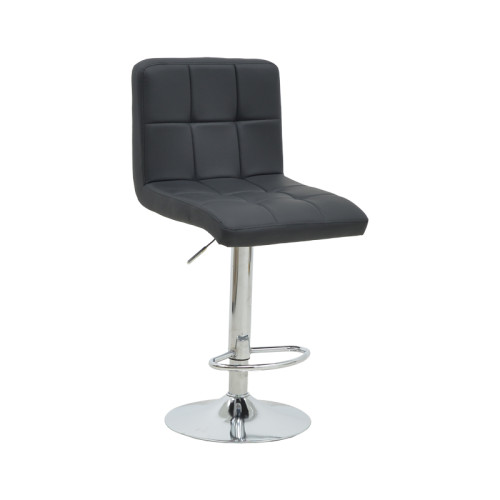 Бар стол Remina с регулируема височина черен полихромиран метален крак 44x44x112см