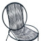 Garden chair Dapper pakoworld black metal-pe black 64.5x74.5x76cm