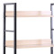 Bookcase Elbo pakoworld natural-black steel 60x28x126cm