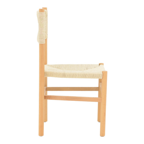 Oarvine chair pakoworld natural rubberwood-natural rope 46x52x88cm Oarvine chair pakoworld natural rubberwood-natural rope 46x52x88cm