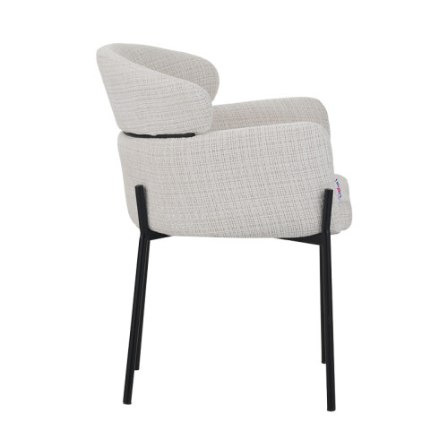 Armchair Tolerse beige fabric-leg black metal 58x57x80cm Armchair Tolerse beige fabric-leg black metal 58x57x80cm