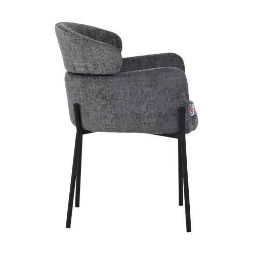 Armchair Tolerse light gray fabric-leg black metal 58x57x80cm Armchair Tolerse light gray fabric-leg black metal 58x57x80cm